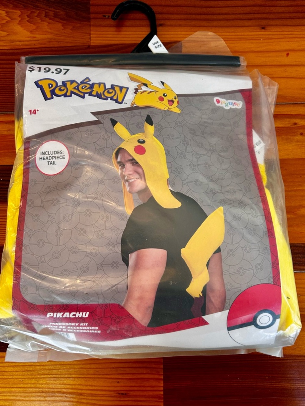 Disguise Pikachu Yellow and Black Plush Headpiece with Tail